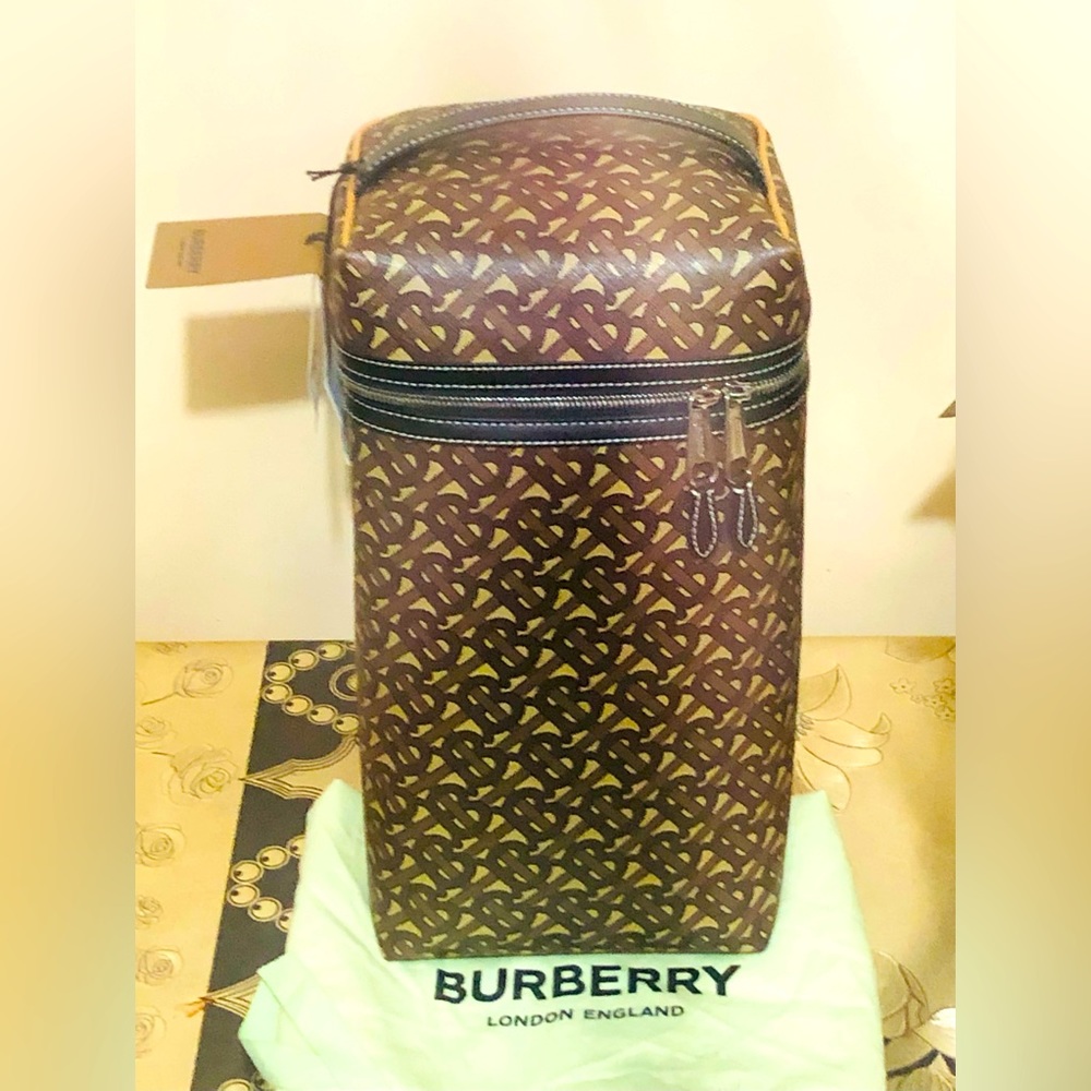 Burberry Bridle Brown Monogram Print E-Canvas Bag 💎🎁 limited !